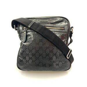 GUCCI GG Imprime Shoulder Bag Crossbody Black